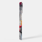 Splash Tinte zeichnend Wolkenkratzer Skyline iPhone Hülle (Rechte Seite)