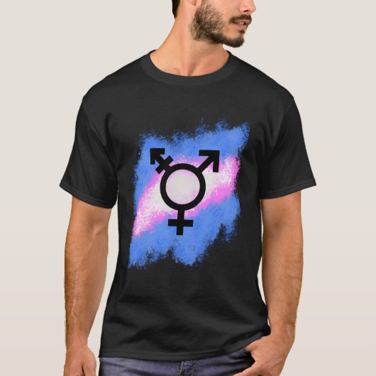 Splash Transgender Flag T-Shirt (Vorderseite)