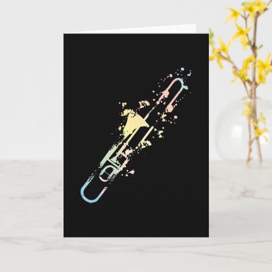 Splash Trombone Karte (Gelbe Blume)