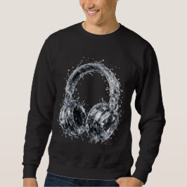 Splash Water Kopfhörer Fluid Audio Musik Kunst Sweatshirt