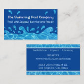 Splash Water Pool Maintenance oder Klempner Visitenkarte (Vorne/Hinten)