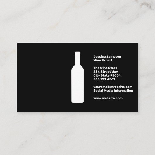 Splash Wine Visitenkarte (Rückseite)