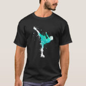 Splash Wintersport Ice Dance Skaten Girl T-Shirt (Vorderseite)