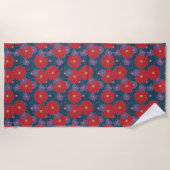 Splasha Fall Floral Beach Handtuch (Vorderseite)