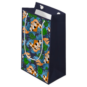 Splashing Asian Carp Koi Fish Pond Lilies Kleine Geschenktüte