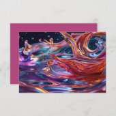 Splashing Color Liquids Dankeskarte (Vorne/Hinten)