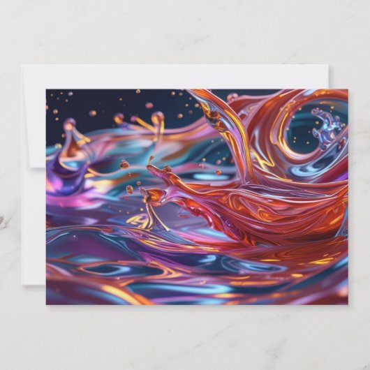 Splashing Color Liquids Einladung (Vorderseite)