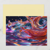 Splashing Color Liquids Einladung (Vorne/Hinten)