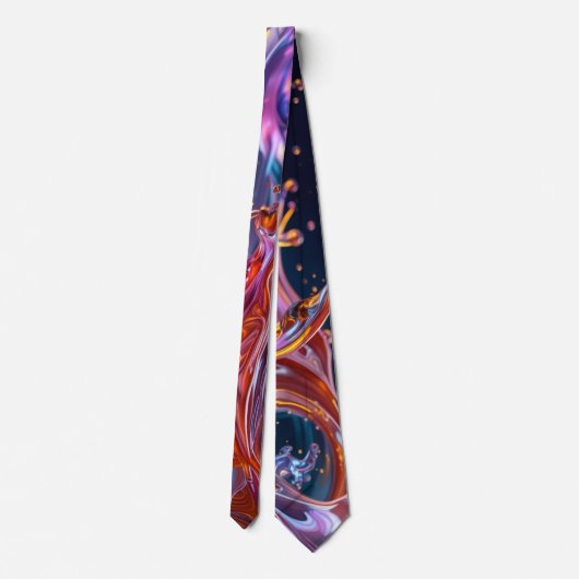 Splashing Color Liquids Krawatte (Rückseite)