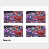 Splashing Color Liquids Rechteckiger Aufkleber (Blatt)