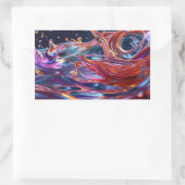 Splashing Color Liquids Rechteckiger Aufkleber (Tasche)