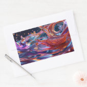 Splashing Color Liquids Rechteckiger Aufkleber (Umschlag)