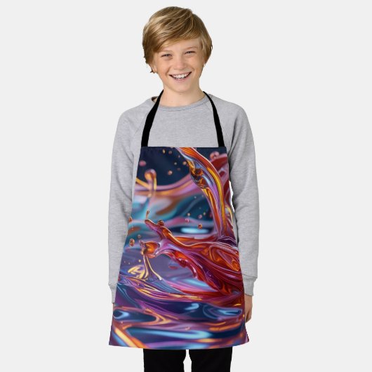 Splashing Color Liquids Schürze (Getragen)