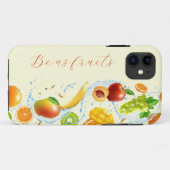Splashing Früchte vertikale iPhone Case (Rückseite (Horizontal))