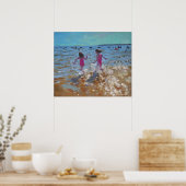Splashing in the sea Clacton. 2014 Poster (Küche)