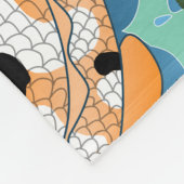 Splashing Koi Fisch und Lily Pads Custom Fleecedecke (Ecke)