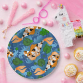 Splashing Koi Fish and Pond Lilies Custom Pappteller (Party)
