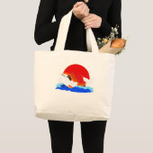 Splashing Koi Tote Bag Jumbo Stoffbeutel (Vorderseite (Produkt))