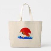 Splashing Koi Tote Bag Jumbo Stoffbeutel (Rückseite)