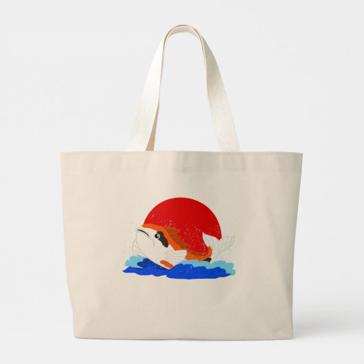 Splashing Koi Tote Bag Jumbo Stoffbeutel (Rückseite)
