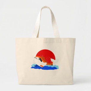 Splashing Koi Tote Bag Jumbo Stoffbeutel