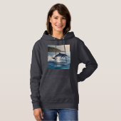 Splashing Leaping Dolphin: A Dance of Joy in Ocean Hoodie (Vorne ganz)