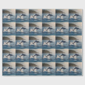 Splashing Leaping Dolphin: Ein Tanz der Freude im Geschenkpapier (Flach)