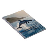 Splashing Leaping Dolphin: Ein Tanz der Freude im  Notizblock (Rechte Seite)