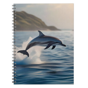 Splashing Leaping Dolphin: Ein Tanz der Freude im  Notizblock