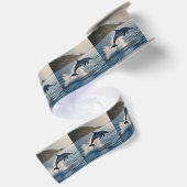 Splashing Leaping Dolphin: Ein Tanz der Freude im Satinband (Rückseite)