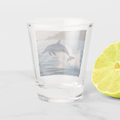 Splashing Leaping Dolphin: Ein Tanz der Freude im Schnapsglas (Rückseite)