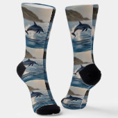 Splashing Leaping Dolphin: Ein Tanz der Freude im  Socken (Gewinkelt)