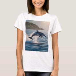 Splashing Leaping Dolphin: Ein Tanz der Freude im T-Shirt