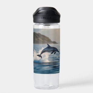 Splashing Leaping Dolphin: Ein Tanz der Freude im  Trinkflasche
