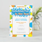 Splashing Spaß in der Sonne Einladung (Stehend Vorderseite)