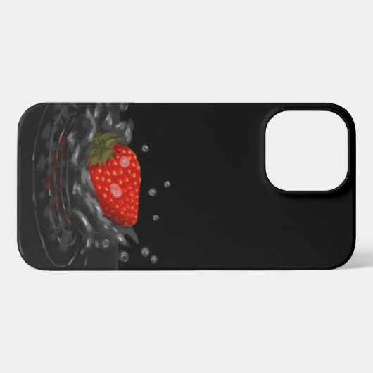 Splashing strawberry iPhone hülle (Rückseite (Horizontal))