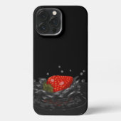 Splashing strawberry iPhone hülle (Rückseite)