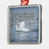 Splashing Swan am Morton See Ornament Aus Metall (Links)