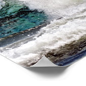Splashing water in the sea, poster (Ecke)