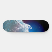 Splashing Wave Dark Blue Deep Red Skateboard (Horizontal)