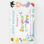 Splashin'in einem Party zum ersten Geburtstag Banner (Vertikal)