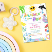 Splashin'in einem Party zum ersten Geburtstag Einladung