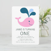 Splashwal zum Geburtstag Einladung (Stehend Vorderseite)