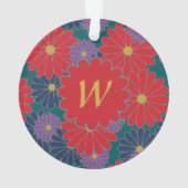 Splashy Fall Floral Acrylic Ornament (Rückseite)