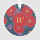 Splashy Fall Floral Acrylic Ornament (Vorderseite)