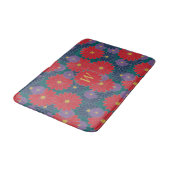 Splashy Fall Floral Bath Mat Badematte (Schrägansicht)