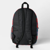 Splashy Fall Floral Bedruckter Rucksack (Rückseite)