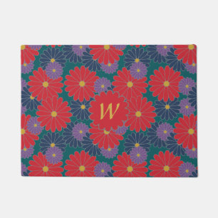 Splashy Fall Floral Doormat Fußmatte