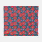 Splashy Fall Floral Fleece Blanket (Vorderseite (Horizontal))