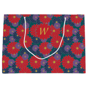 Splashy Fall Floral Geschenktasche Große Geschenktüte